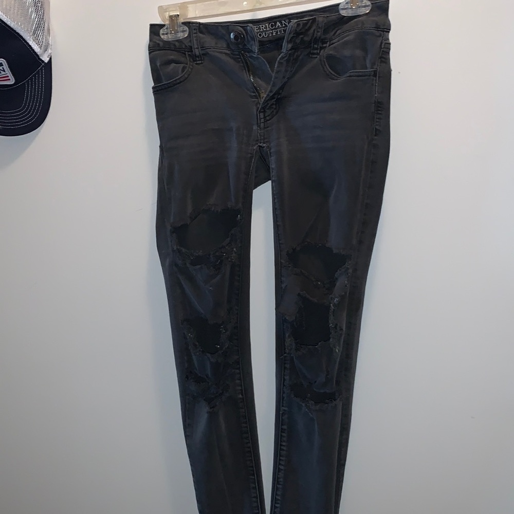 Ripped black A&E jeans
